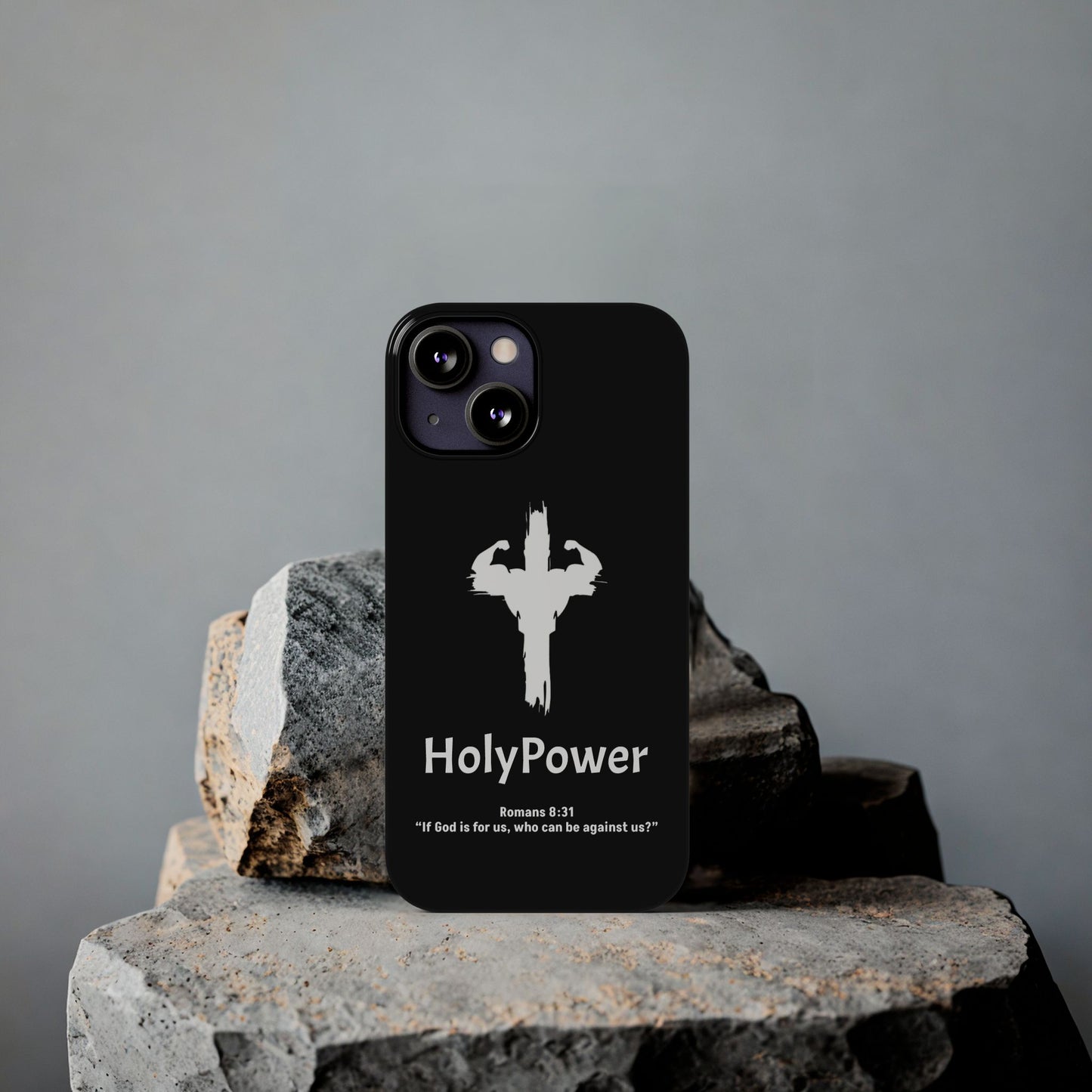 HolyPower Slim Phone Cases For All Different Kinds Of Models For iPhones, Inspirational Phone Cover, Scripture Phone Case
