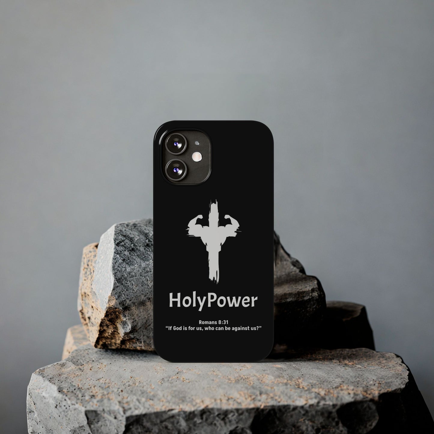HolyPower Slim Phone Cases For All Different Kinds Of Models For iPhones, Inspirational Phone Cover, Scripture Phone Case
