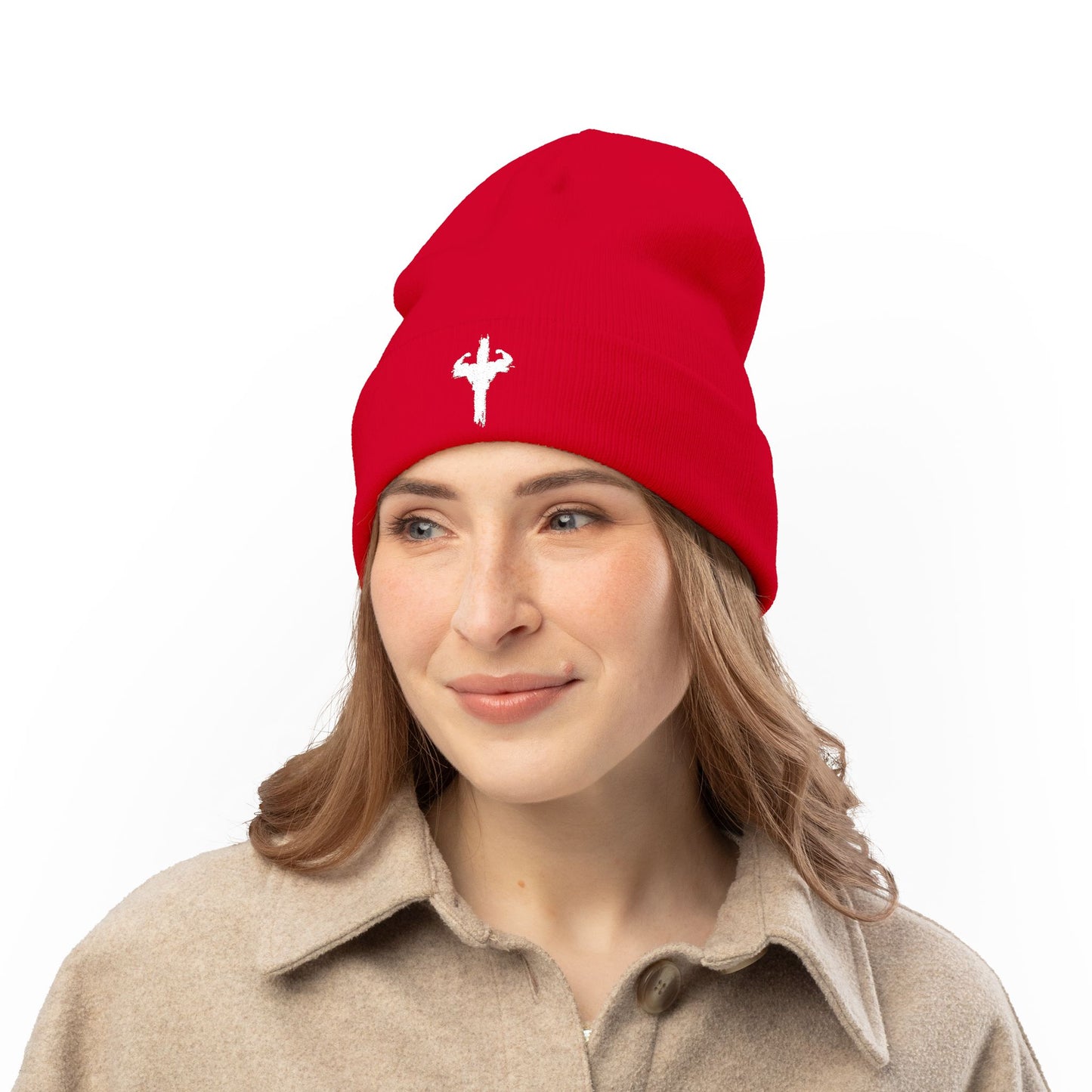 Embroidered HolyPower Knit Beanie | Cozy Winter Hat, Gift for Him or Her, Stylish Accessory, Casual Wear