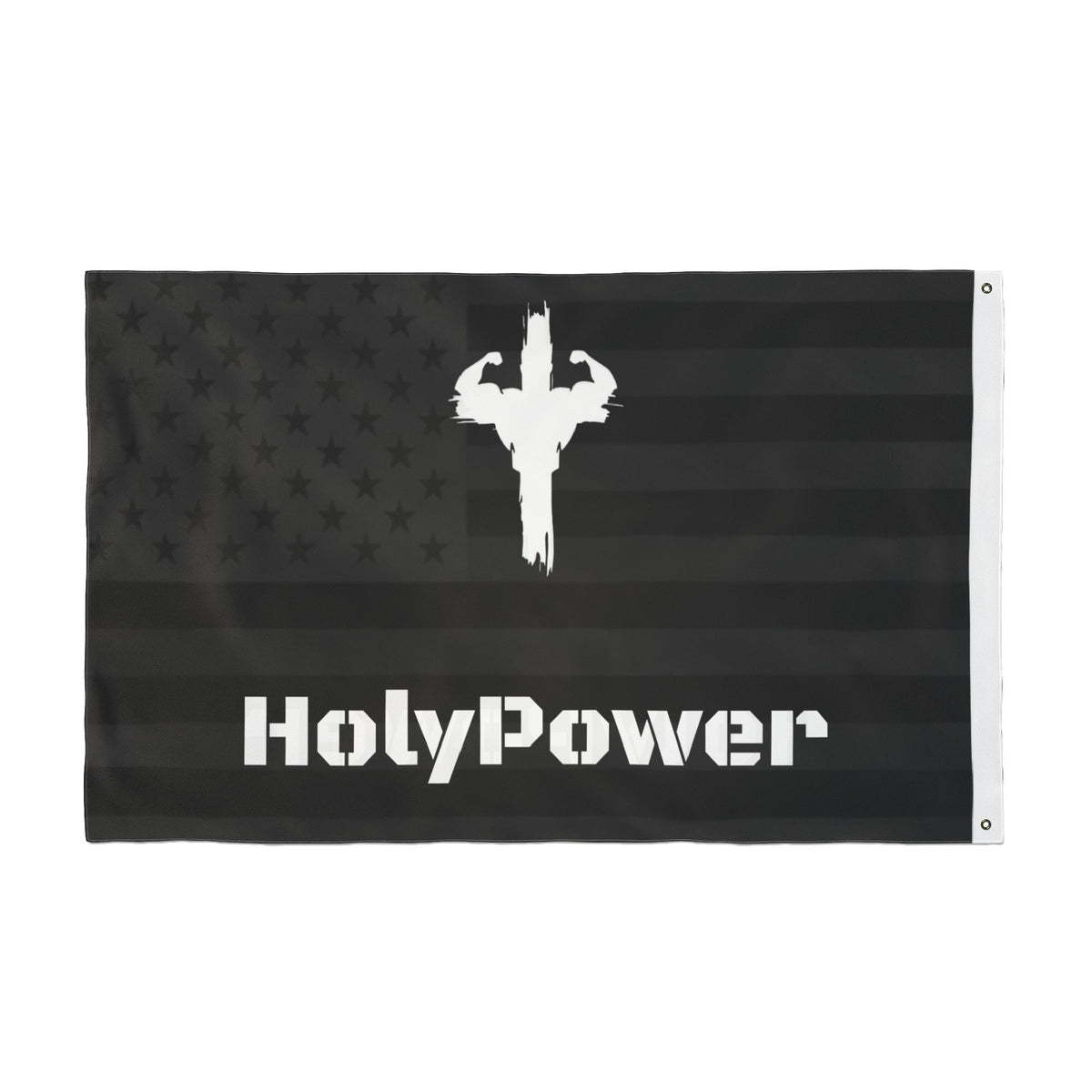 Double Sided Wall Hanging HolyPower Flag | Patriotic Home Decor, Outdoor/Indoor Flag, Fitness Motivation