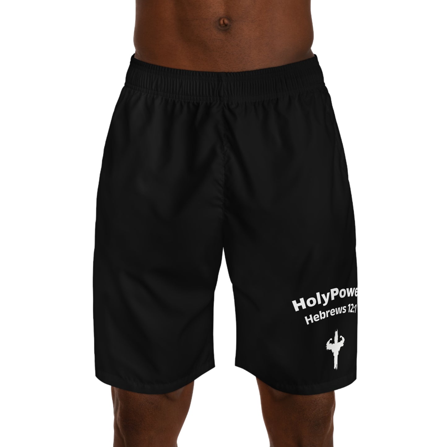 Men's HolyPower Jogger Shorts, Motivational Sportswear, Gym Exercise Shorts