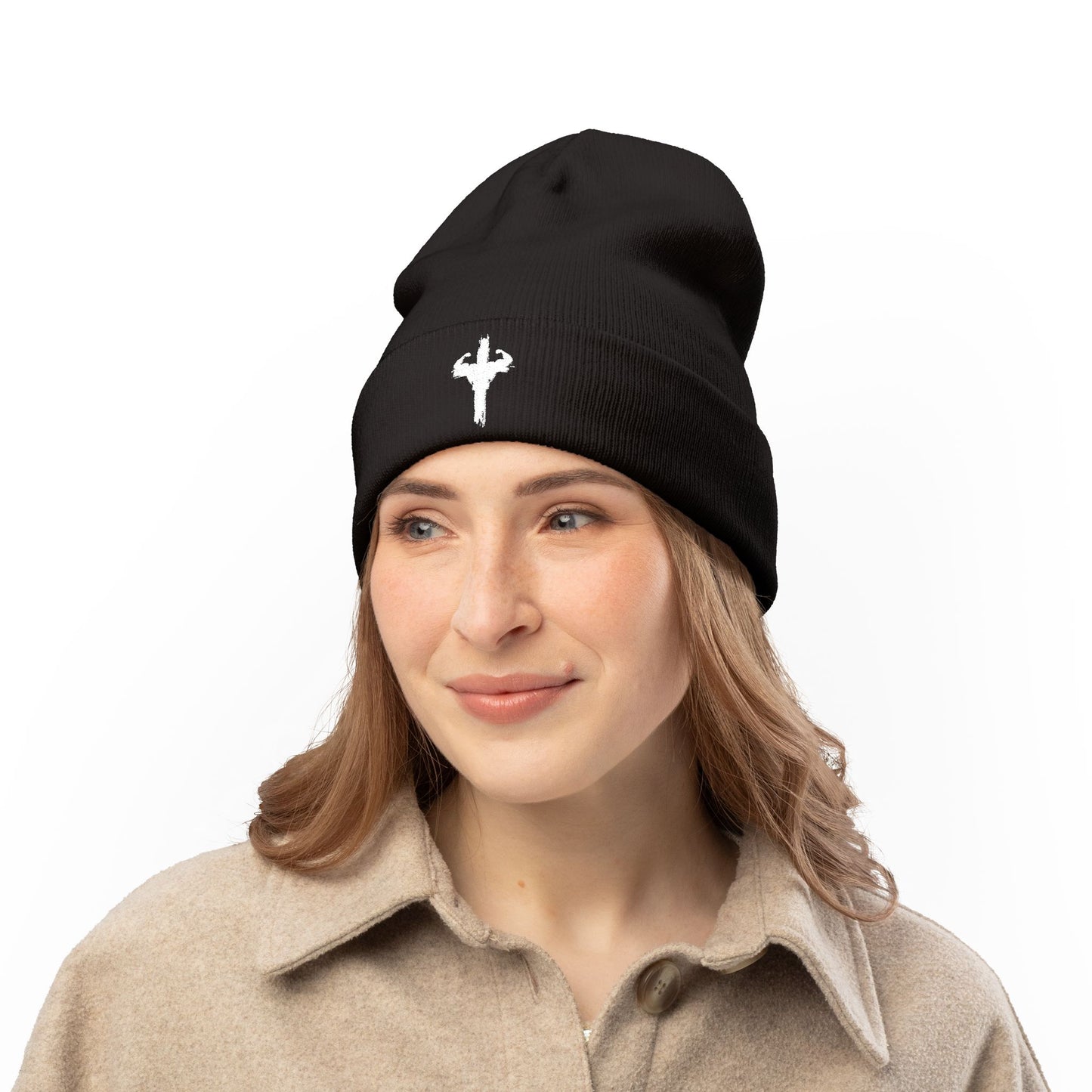 Embroidered HolyPower Knit Beanie | Cozy Winter Hat, Gift for Him or Her, Stylish Accessory, Casual Wear