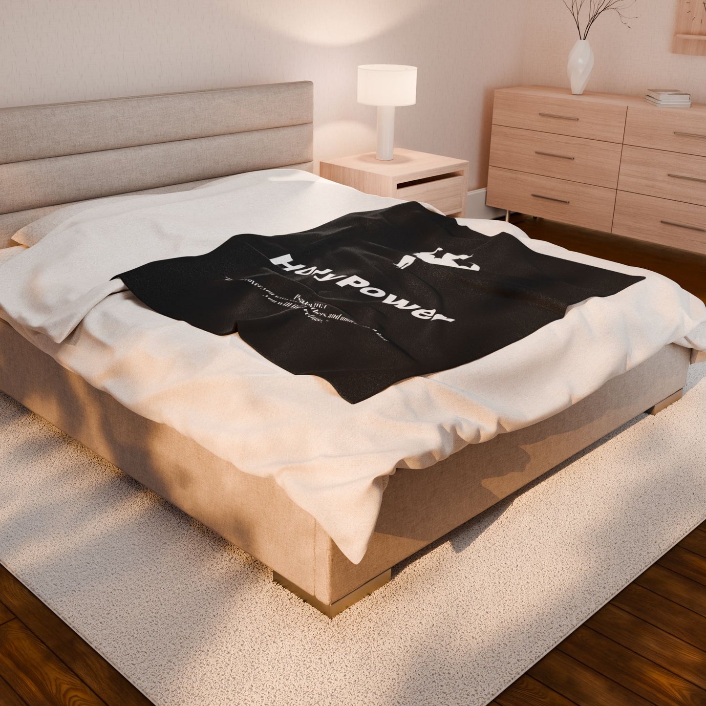 HolyPower Velveteen Plush Blanket, Cozy Gift, Soft Throw, Home Comfort