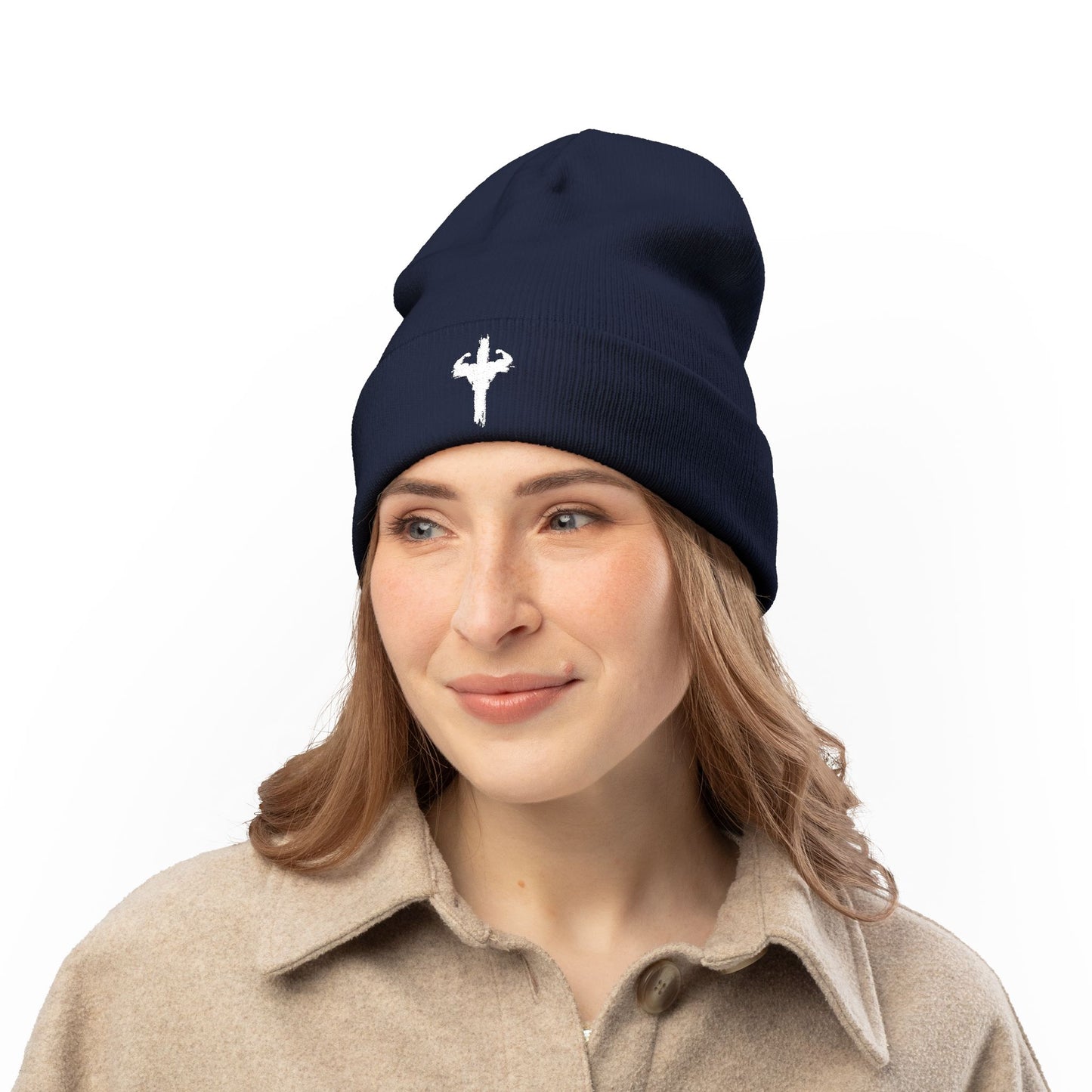 Embroidered HolyPower Knit Beanie | Cozy Winter Hat, Gift for Him or Her, Stylish Accessory, Casual Wear