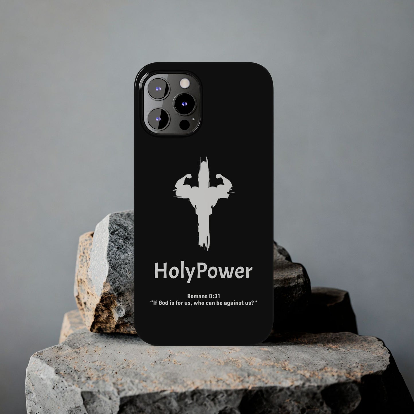 HolyPower Slim Phone Cases For All Different Kinds Of Models For iPhones, Inspirational Phone Cover, Scripture Phone Case