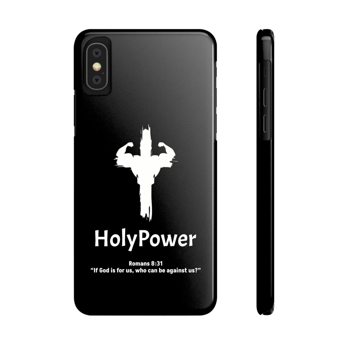 HolyPower Slim Phone Cases For All Different Kinds Of Models For iPhones, Inspirational Phone Cover, Scripture Phone Case