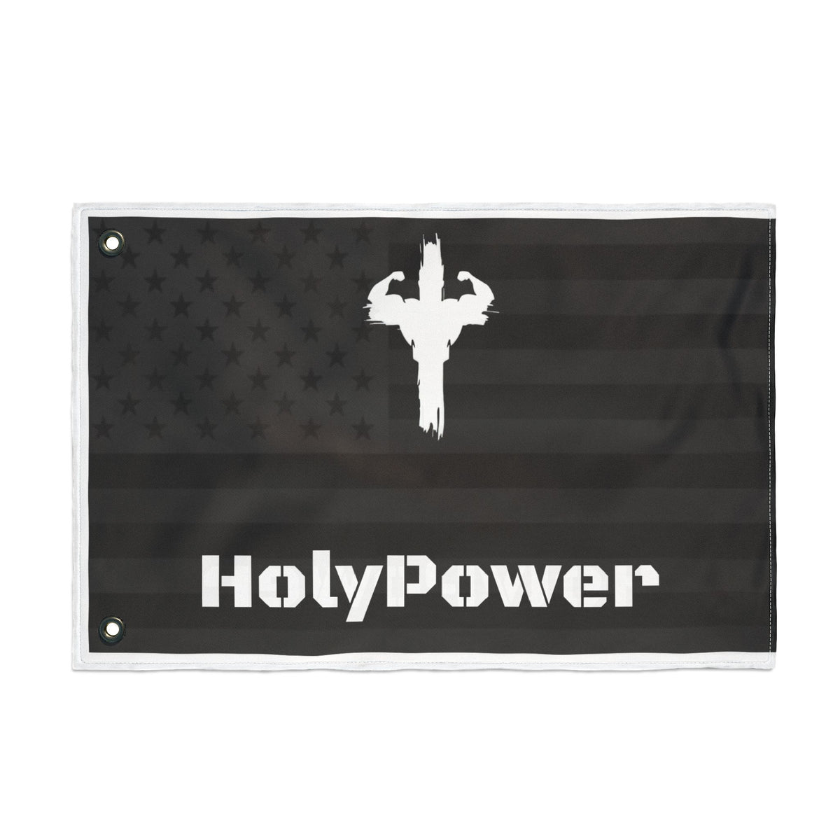 Double Sided Wall Hanging HolyPower Flag | Patriotic Home Decor, Outdoor/Indoor Flag, Fitness Motivation