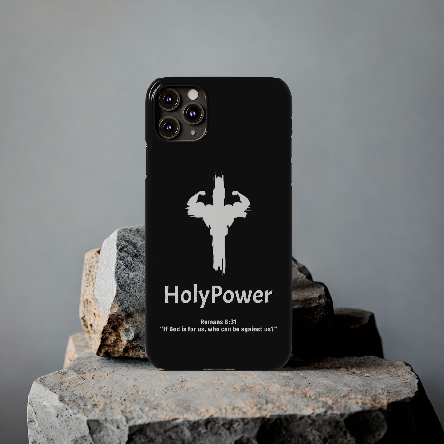 HolyPower Slim Phone Cases For All Different Kinds Of Models For iPhones, Inspirational Phone Cover, Scripture Phone Case