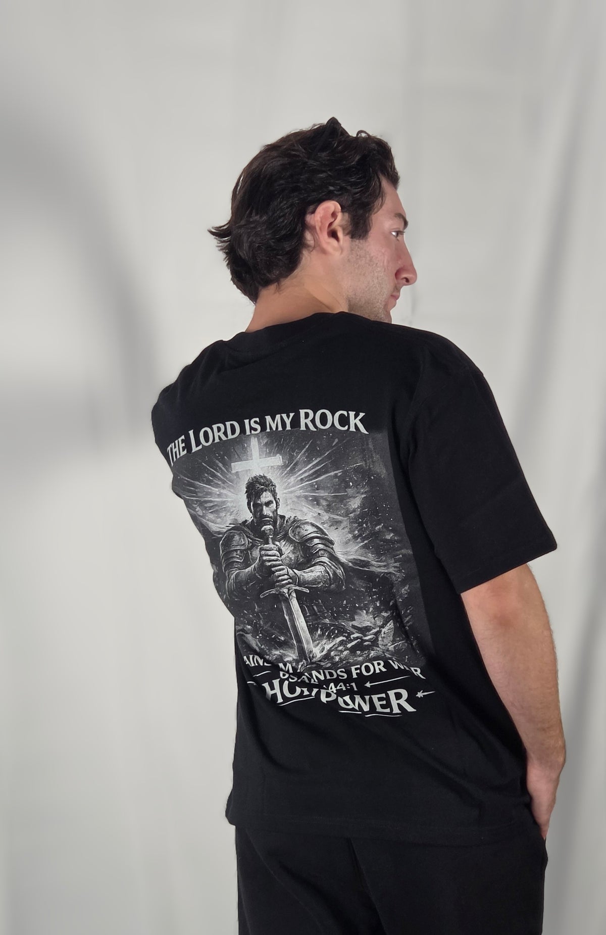 Heavyweight Drop Shoulder The Lord Is My Rock HolyPower Warrior T-Shirt