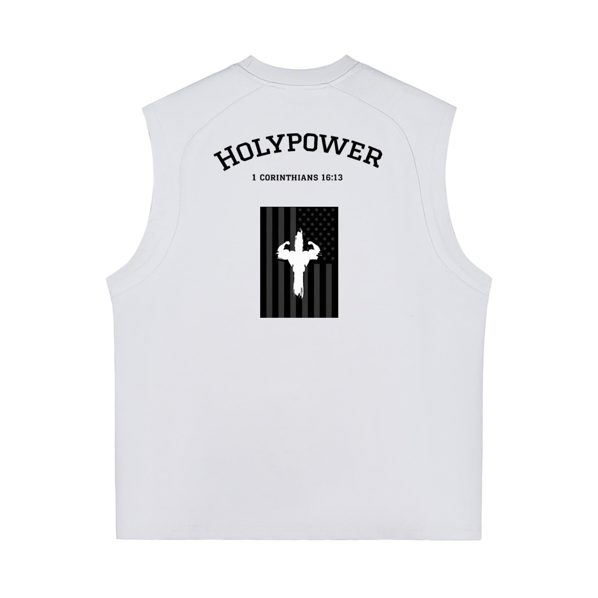 Quick-Dry Cooling American Flag HolyPower Tank Top/Cut-Offs