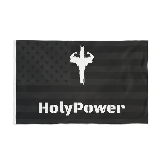 Double Sided Wall Hanging HolyPower Flag | Patriotic Home Decor, Outdoor/Indoor Flag, Fitness Motivation