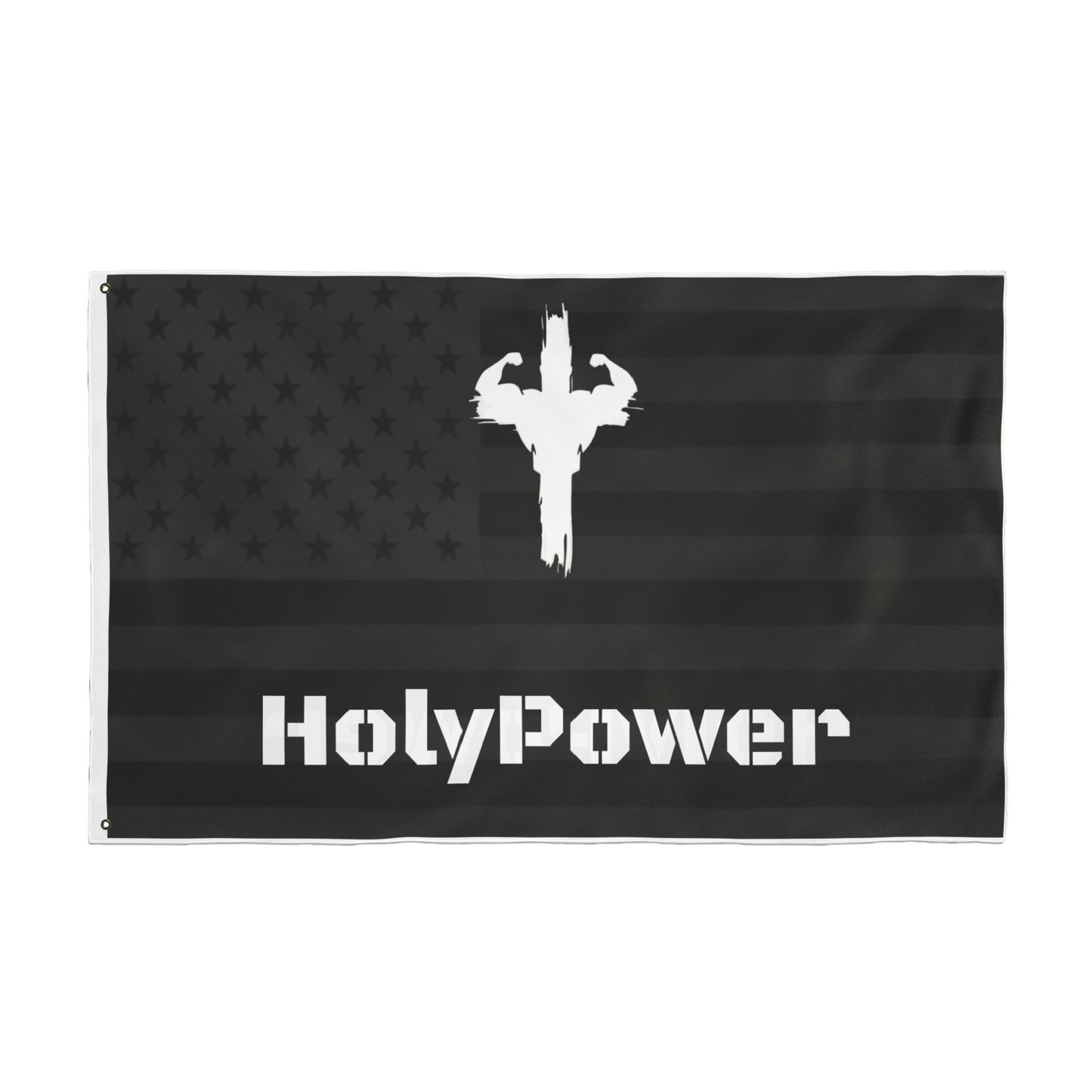 Double Sided Wall Hanging HolyPower Flag | Patriotic Home Decor, Outdoor/Indoor Flag, Fitness Motivation