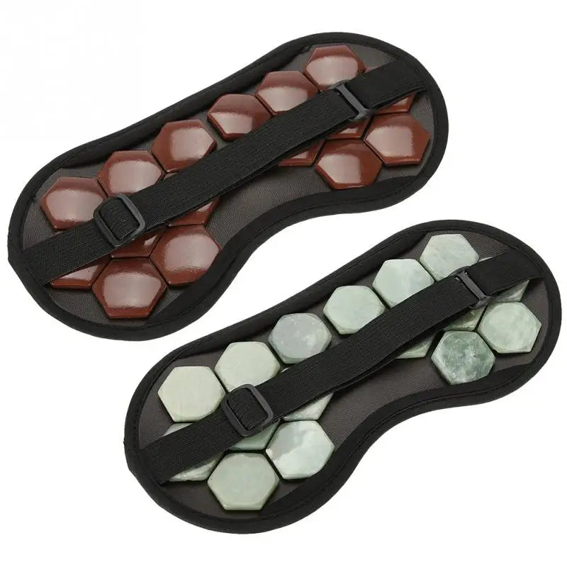 TMISHION - Natural Real Eye Massager Therapy, Jade Stone Germanium Sleep Eye Mask Shade Cover