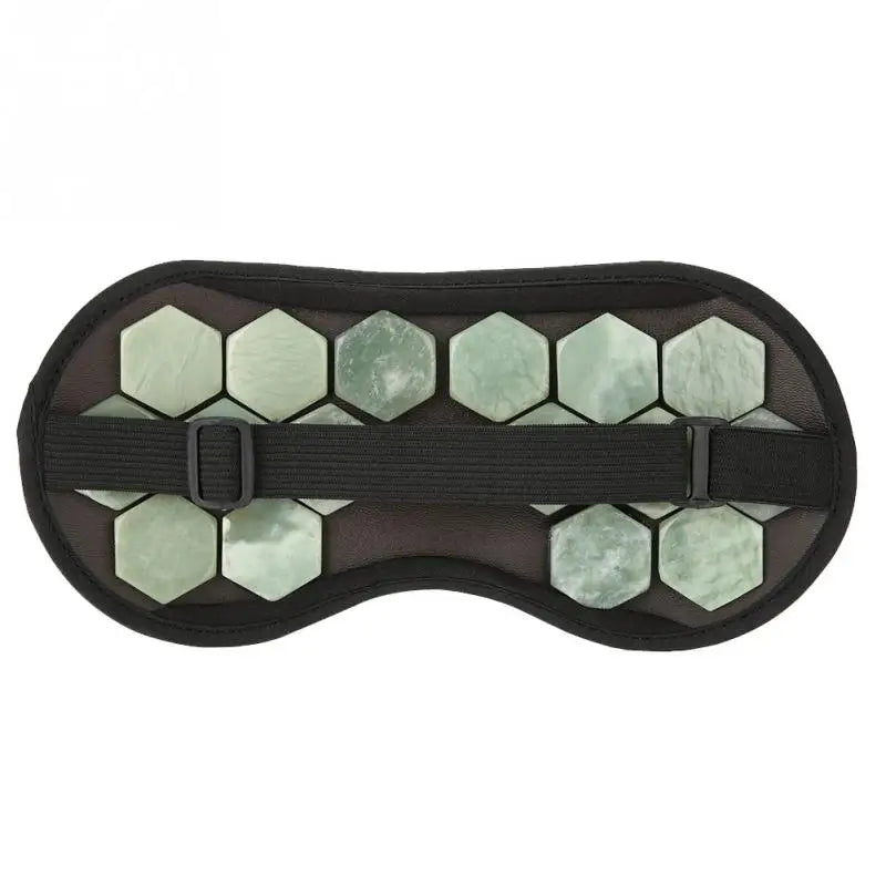 TMISHION - Natural Real Eye Massager Therapy, Jade Stone Germanium Sleep Eye Mask Shade Cover