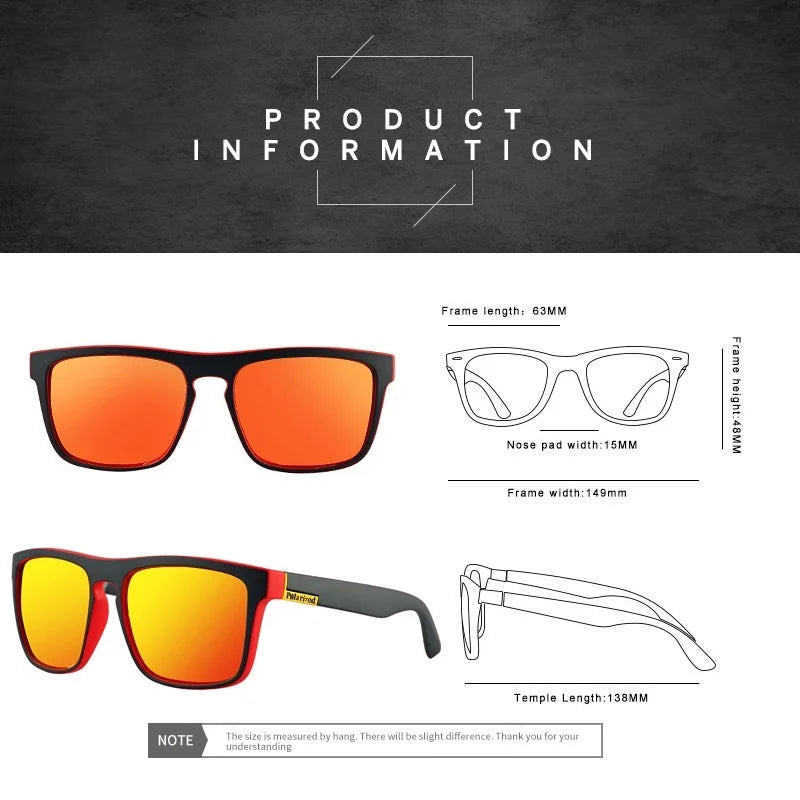 DIKELANG - Fashion Square Vintage Polarized Sunglasses Men And Women Retro Luxury Brand Designer Sun Glasses UV400 Eyewear