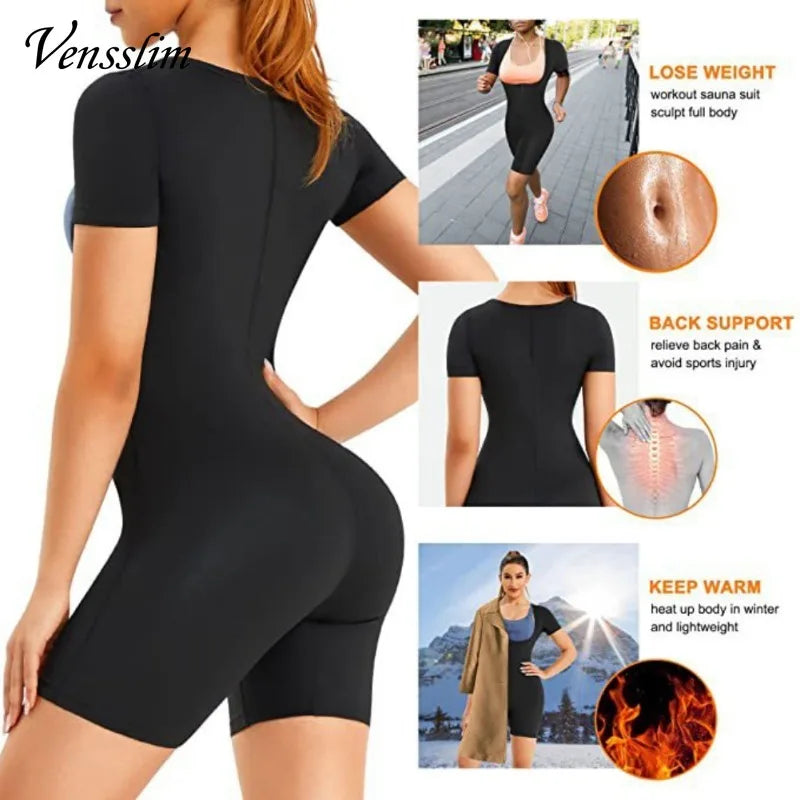 Vensslim - Women's Full Body Trainer Sauna Fat Burning Fitness Suits