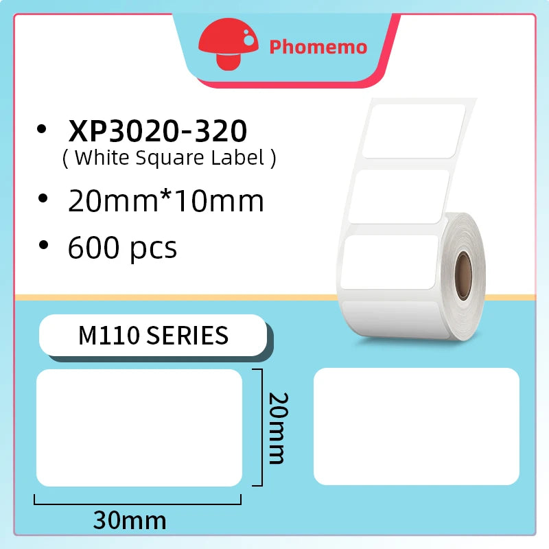 Memoking - Phomemo M110 Thermal Wireless mini Label Printer Portable Bluetooth Sticker