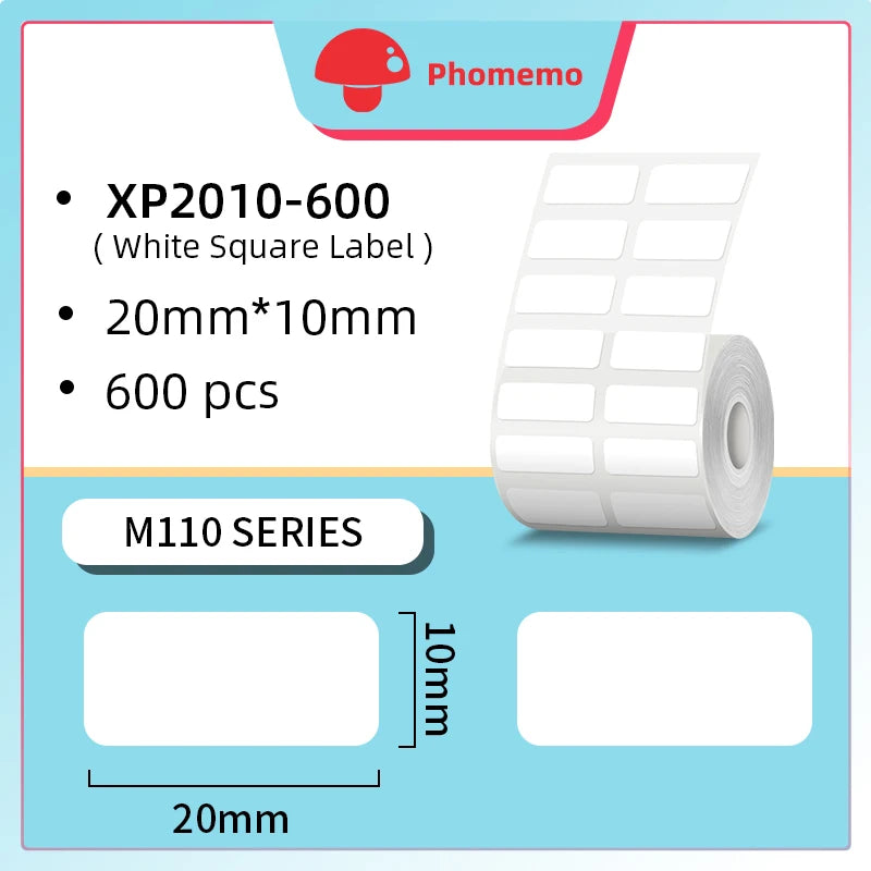 Memoking - Phomemo M110 Thermal Wireless mini Label Printer Portable Bluetooth Sticker