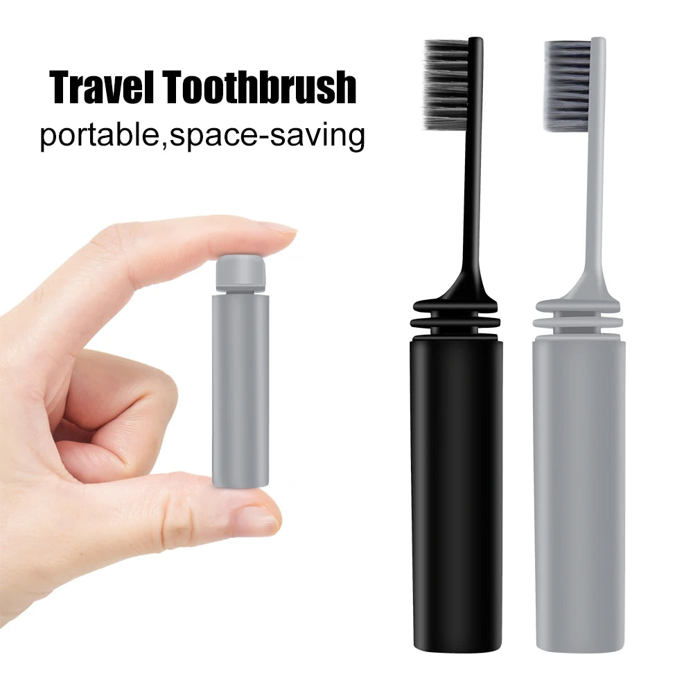 NoEnName_Null - Travel Toothbrush, Portable, Folding, Training Toothbrushes, Mini Tooth Brush, Adult Family Outdoor Camping Use