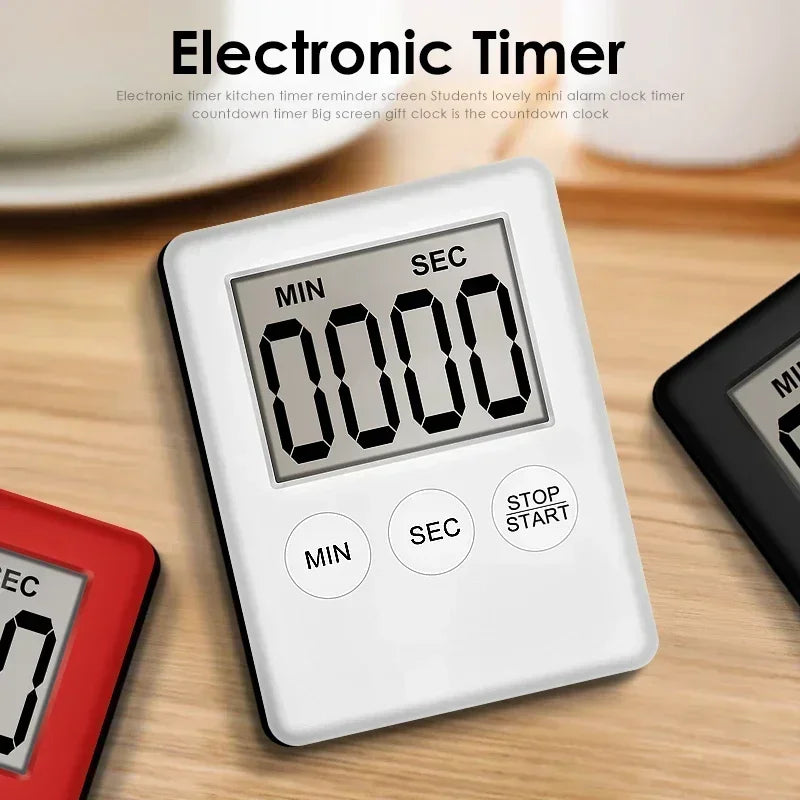 NoEnName_Null - Magnet Kitchen Cooking Timers LCD Digital Screen Square Shaped Count Up Countdown Alarm Clock