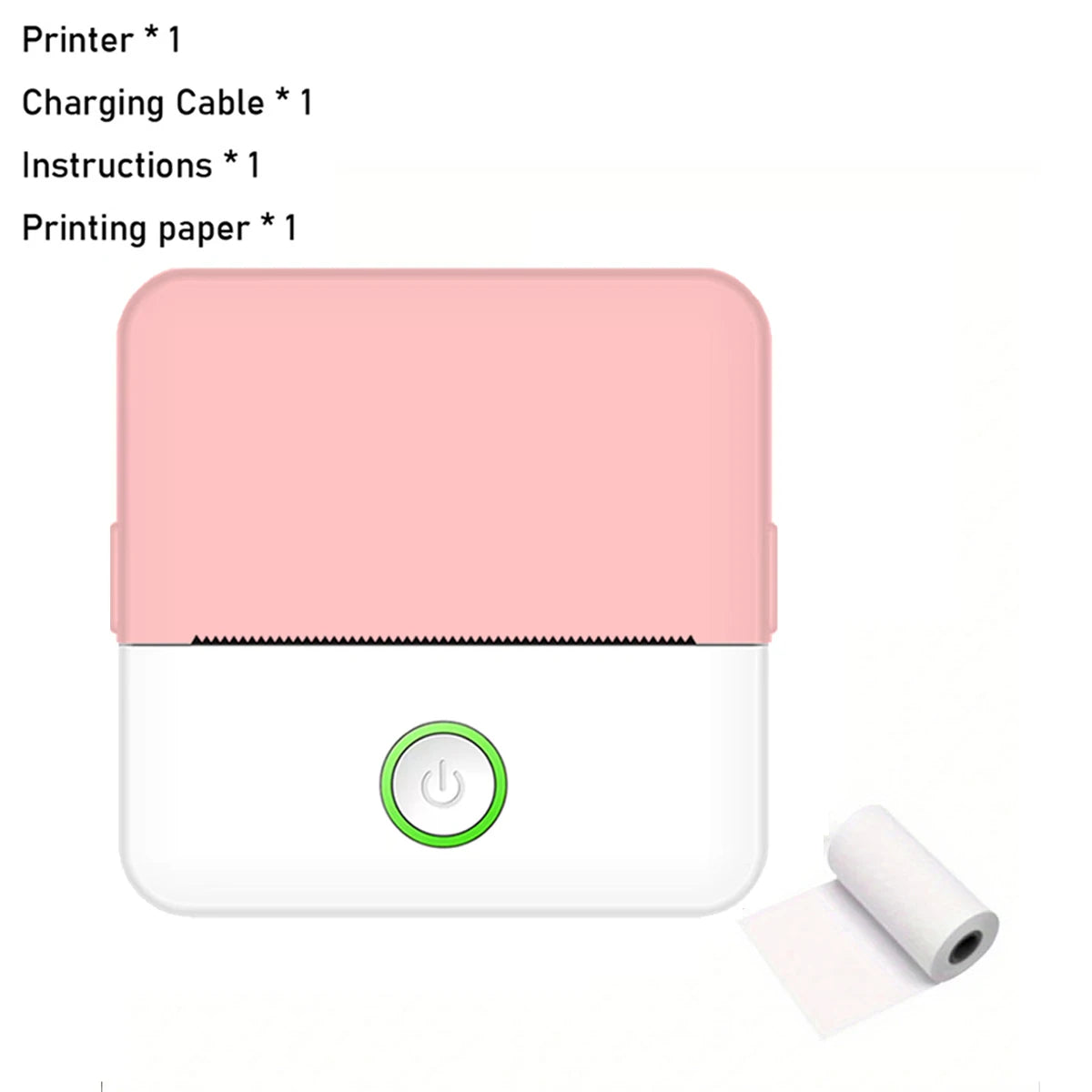 gobingo - Mini portable thermal printer wireless with Bluetooth compatible with android and iOS