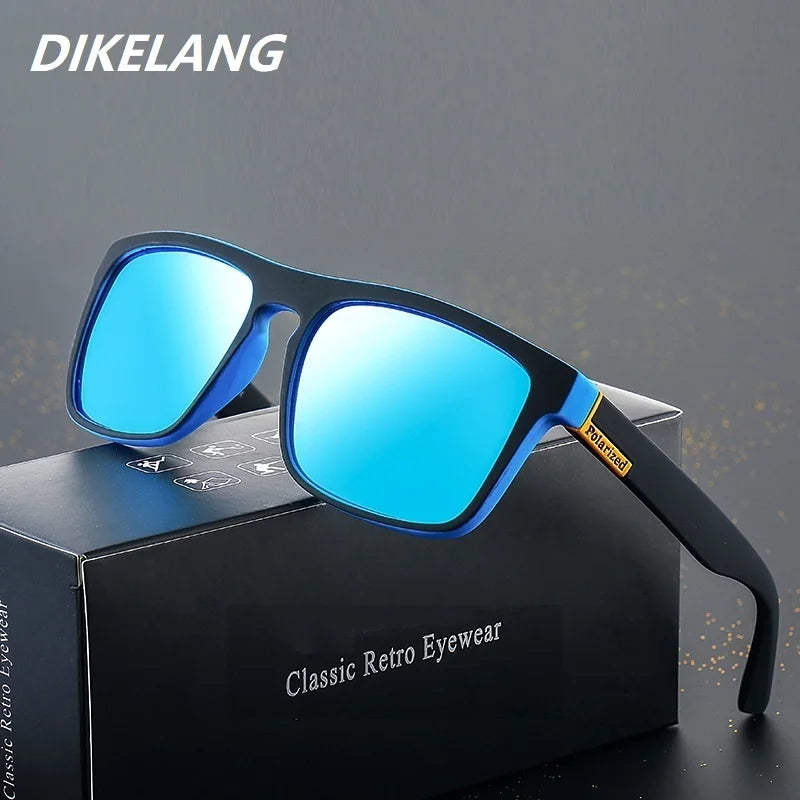 DIKELANG - Fashion Square Vintage Polarized Sunglasses Men And Women Retro Luxury Brand Designer Sun Glasses UV400 Eyewear