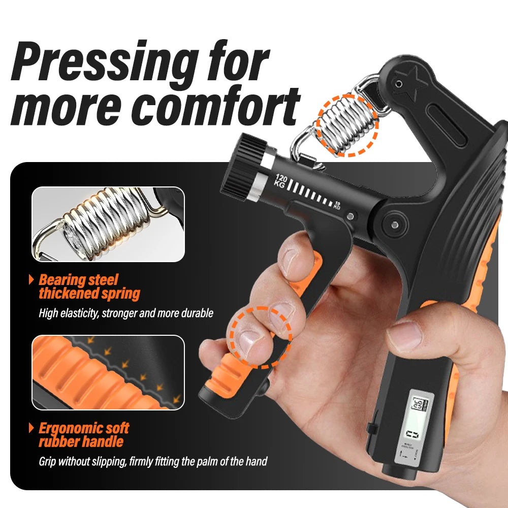 NoEnName_Null - 10-120kg Adjustment Countdown Hand Grip Strengthener Trainer