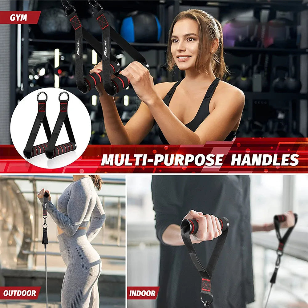 Gym Cable Attachments (Double Rope Attachment, Single Rope Attachment, Handle Attachments)