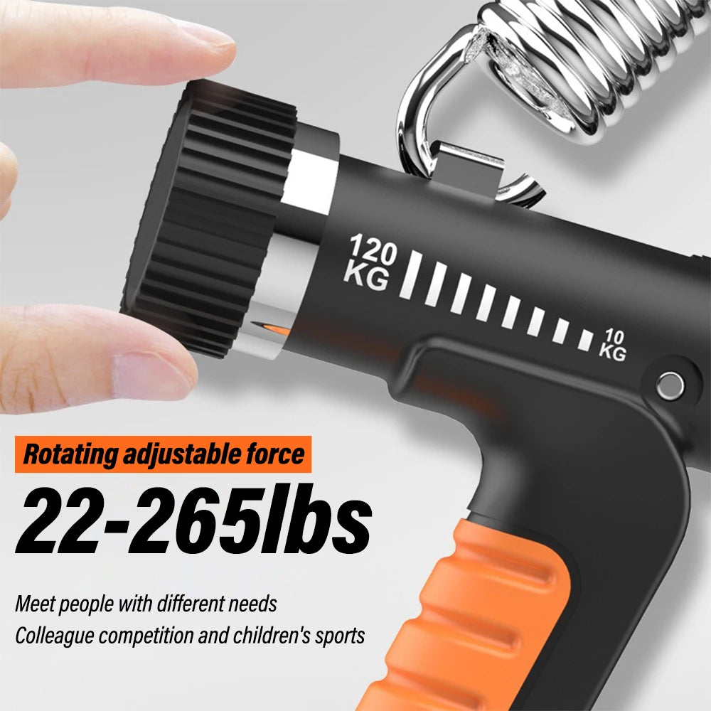 NoEnName_Null - 10-120kg Adjustment Countdown Hand Grip Strengthener Trainer