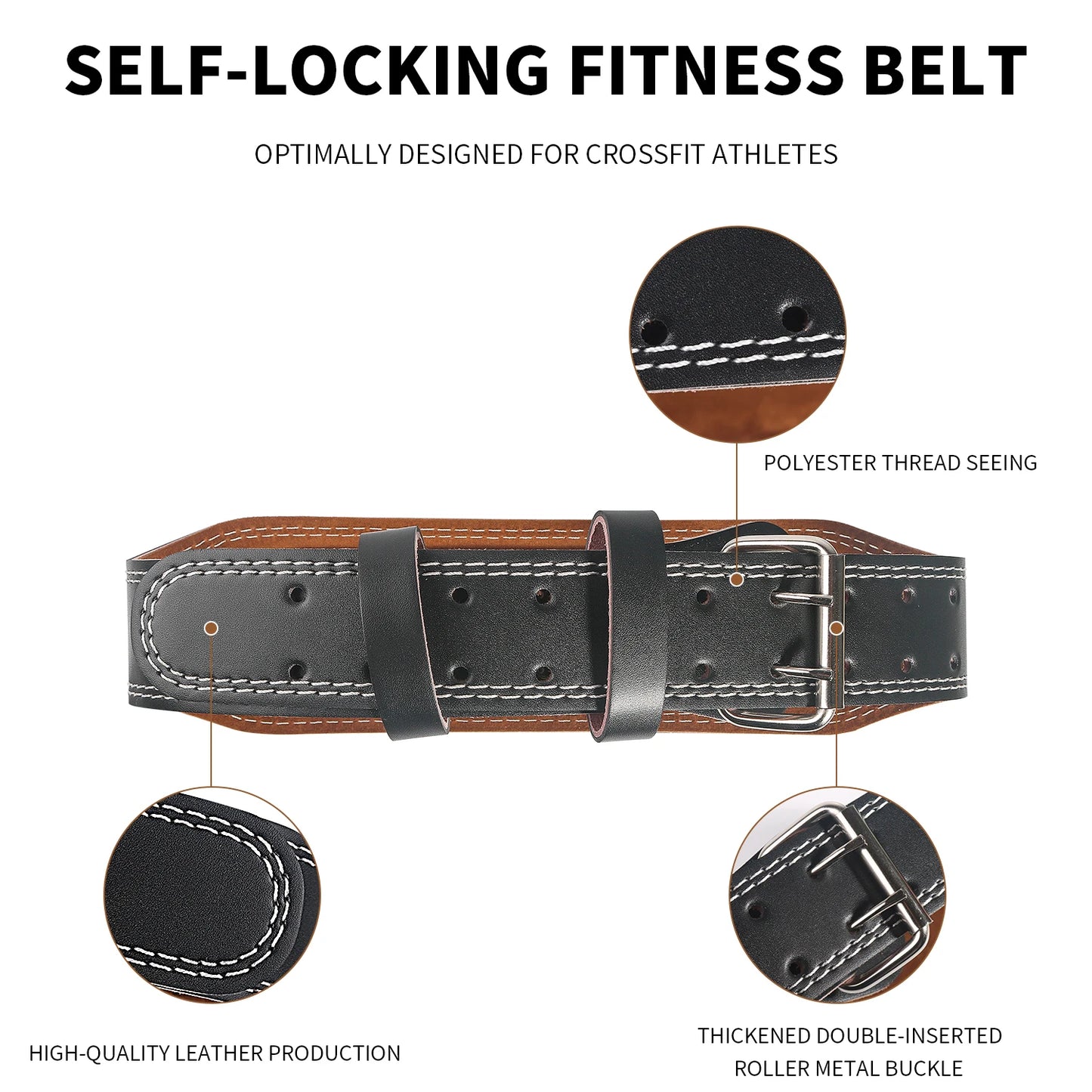 NoEnName_Null - Weight Lifting Belts 10.5cm Width For Men and Women, Gym Fitness Back Supported Belt For Powerlifting, Cross Training, Workouts, etc.