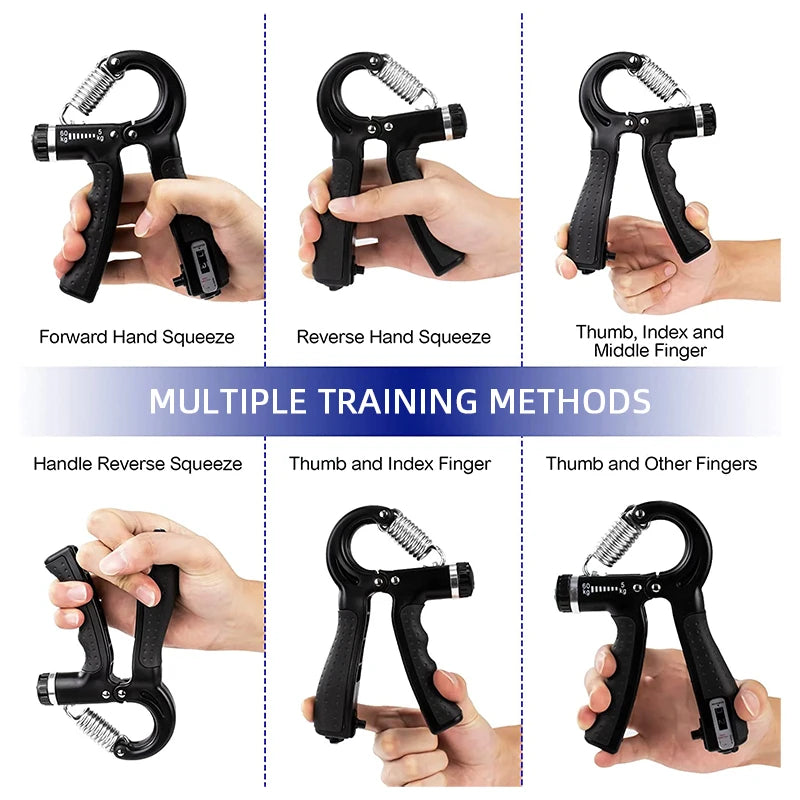 NoEnName_Null - 5-60kg Adjustable Hand Grip Strengthener Trainer