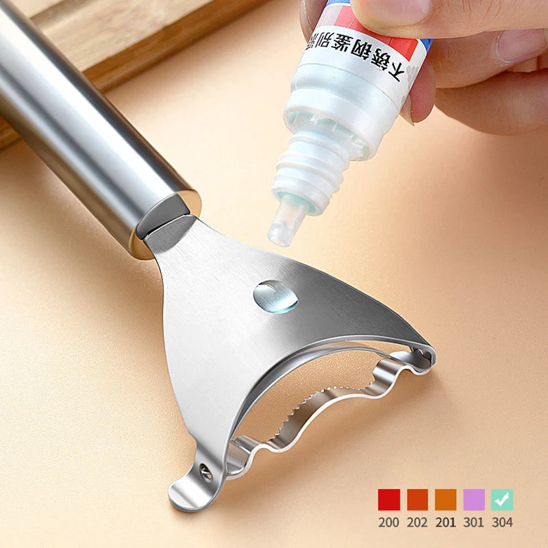 NoEnName_Null - Stainless Steel Corn Planer Ergonomic Handle Corn Peeler, Separate & Enjoy Fresh Corn with Minimal Effort