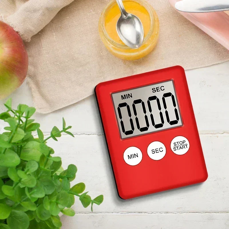 NoEnName_Null - Magnet Kitchen Cooking Timers LCD Digital Screen Square Shaped Count Up Countdown Alarm Clock